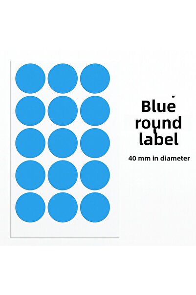Kalite Barkod Etichetă rotundă 40 mm Culoare Albastru 300 buc Etichete