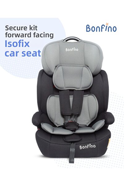 Bonfino Secure Ride Forward Facing Isofix Car Seat with Flame Resistant Fabric, 9 Months+