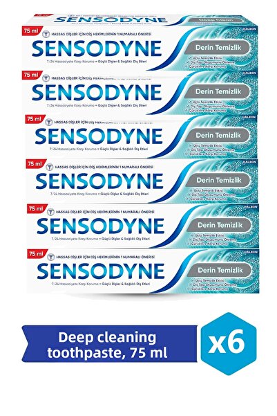 Sensodyne معجون أسنان للتنظيف العميق 75 مل × 6 قطع