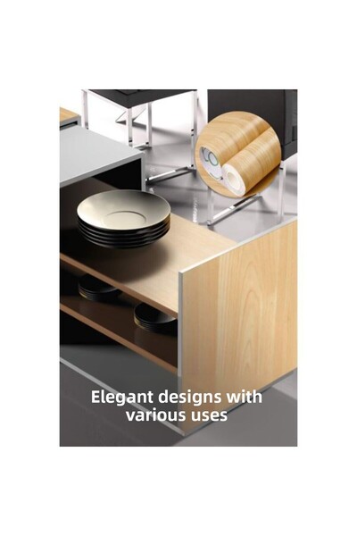 ForWhat رقائق طلاء لاصقة بنمط خشبي 5MT للمطبخ والمكتب المنزلي