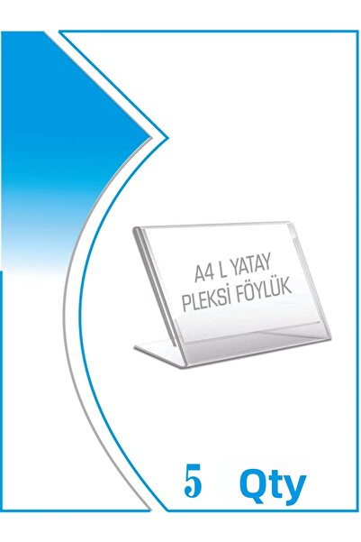 KrcDisplay Kıraç Reklam A4 (21x30) Επιτραπέζια θήκη τύπου L Οριζόντια θήκη γι...