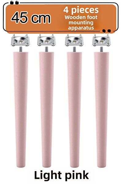 GLASWEN 4 bucăți picioare din lemn 45 cm roz deschis șuruburi M8 accesorii de...