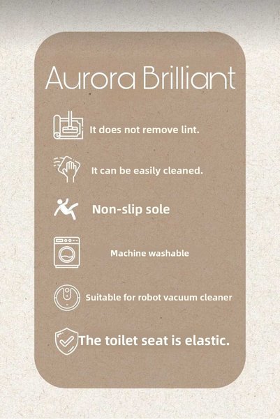 Aurora Brilliant SET DE 4 PIESE DE MATĂ DE BAIE PLUȘĂ ȘI BAZĂ ANTIALUNECĂ SE PUTE SEȘTE LA MAȘINĂ