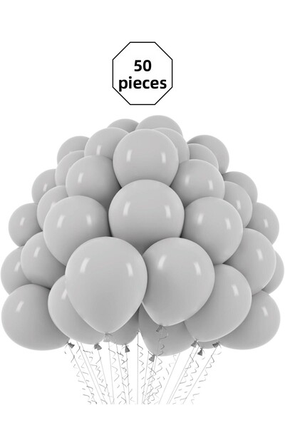Bunloon Gray Balloon 50 Pieces Pastel Color – Bulk Organization and Decoration Set