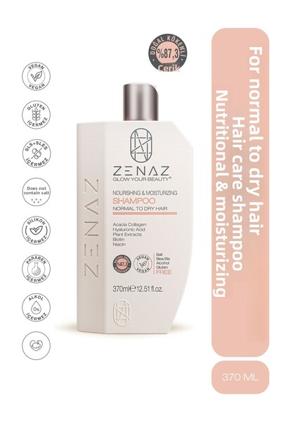 Zenaz Cosmetics شامبو مغذي ومرطب للعناية بالشعر للشعر العادي إلى الجاف