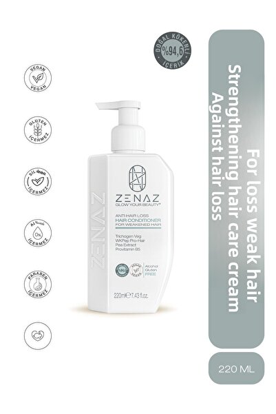 Zenaz Cosmetics كريم العناية بالشعر المقوي ضد تساقط الشعر للشعر الضعيف المتآكل