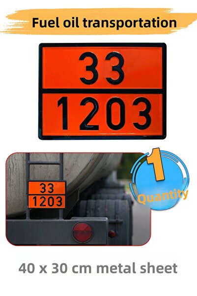 Badem10 Metal 40X30 cm Sheet (1 Piece) 33-1203 Fuel Oil Dangerous Goods Transportation Gasoline Motorin Oil