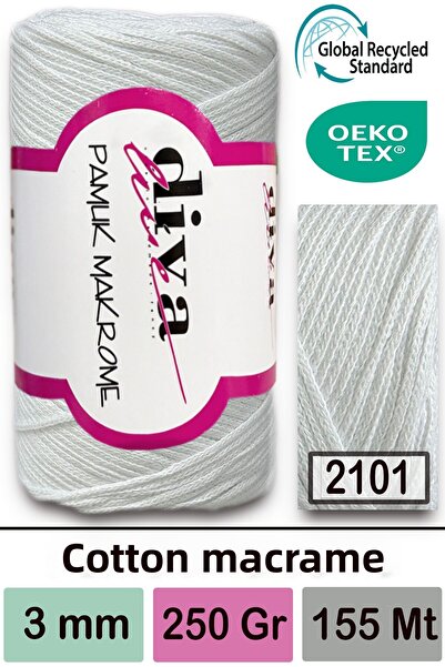 Diva İplik ديفا قطن مكرامية 2101 أبيض