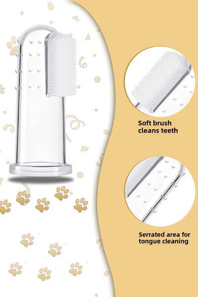 ExtremeGoodShop Pet Finger Shaped Silicone Tooth and Tongue Cleaning and Scratcher Soft Brush Cat comb