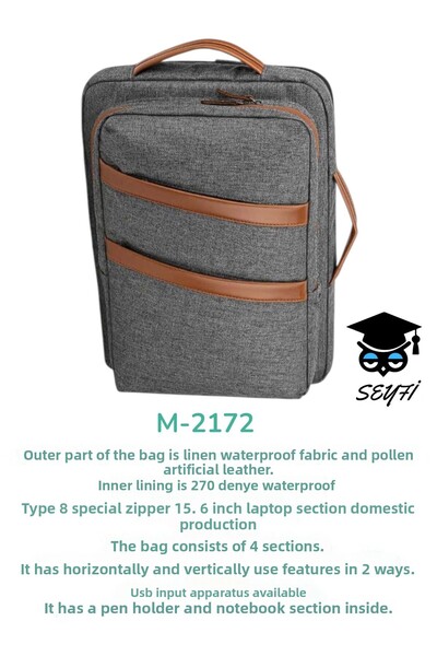 SEYFİKİRTASİYE Document Notebook High School Middle School Primary School University Travel Bag 1St Class Waterproof Fabric