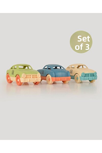 lets be child Set of 3 Mini Cars Green Beige Blue
