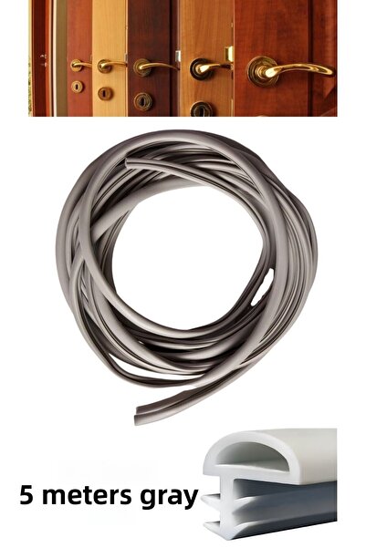 BABAWİCK American Panel Door Wick 5 Meters Gray Color Wooden Door Gasket