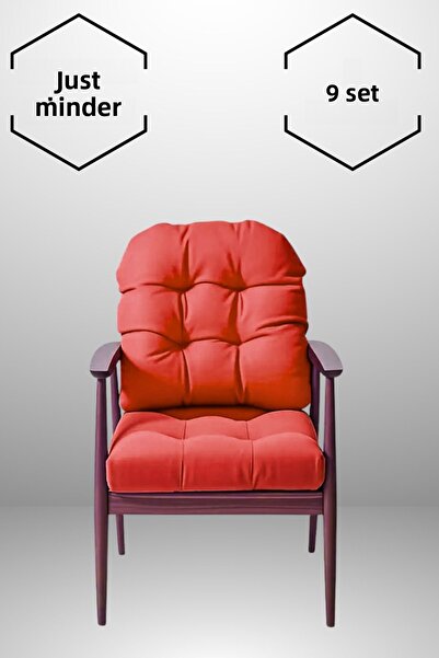 MoMMe Pernă pentru scaun 45x45 CM pentru șezut și spătar (6 SETURI) MAROON