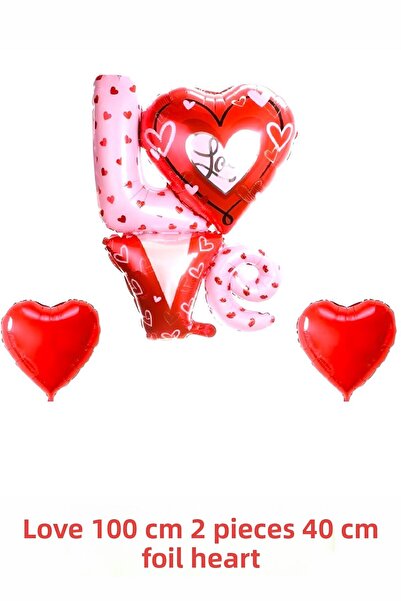 Baloncu Nene Love Heart Set Valentine's Day Birthday Celebration Special Day Ornament Material
