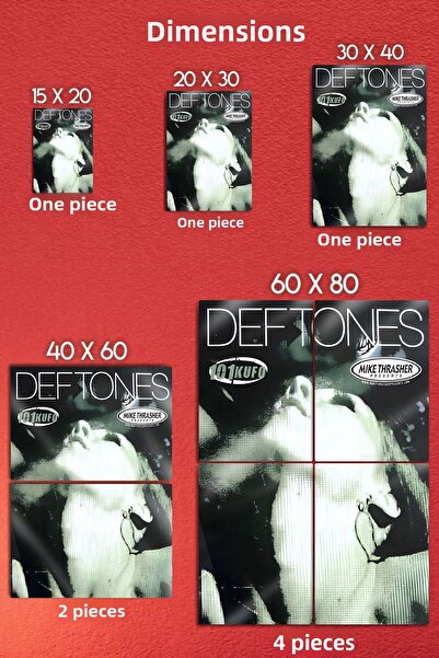 DekorHane Metal Print - Deftones Metal Poster, Rock Music Wall Painting, Glossy Aluminum Painting, Gift