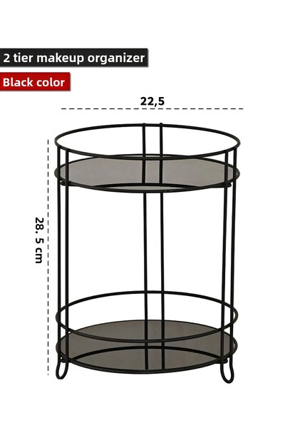 Anadolu Saray Cosmetic Jewelry Organizer 2 Tier Metal Organizer Bathroom Kitchen Stand Presentation Holder Treats Spice Rack R