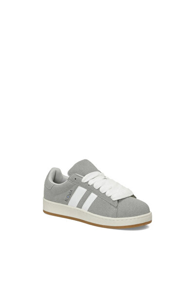 BLOWİA Unisex Gri Klasik Spor Ayakkabı Retro Süet Görünümlü 2 Bant Detaylı Günlük Sneaker