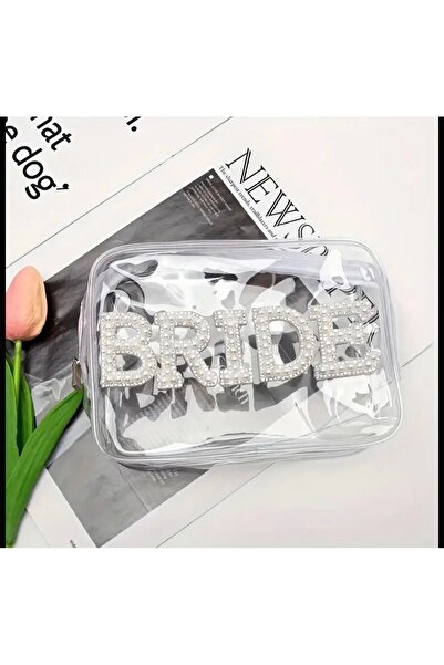 Store İnci Bride Yazılı Makyaj Çantası