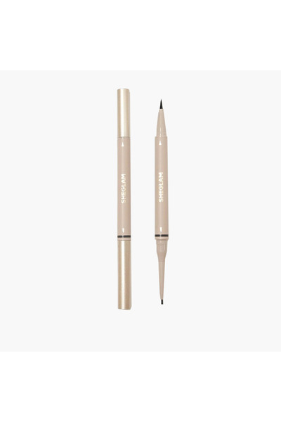 SHEGLAM قلم حواجب 2 في 1 من Brows On Demand - لون الشوكولاتة