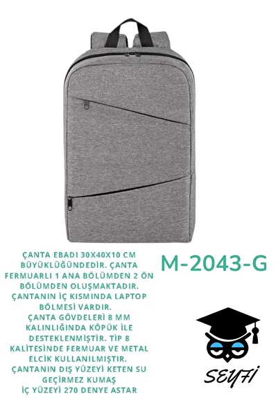 SEYFİKİRTASİYE Document Notebook High School Middle School Primary School University Travel Bag 1St Class Waterproof Fabric
