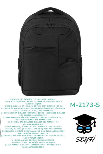 SEYFİKİRTASİYE Document Notebook High School Middle School Primary School University Travel Bag 1St Class Waterproof Fabric