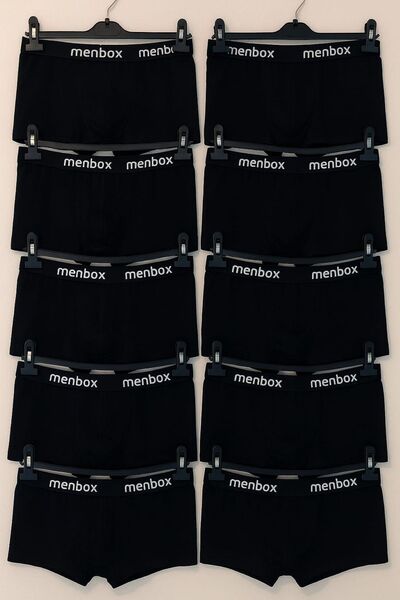 enmodaiçgiyim 10 Black Men's Lycra Boxers