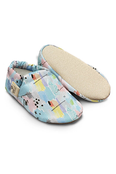 Kokopatik ,Non-Slip Sole,Organic Cotton Home Nursery Booties,Colorful Patterned Booties