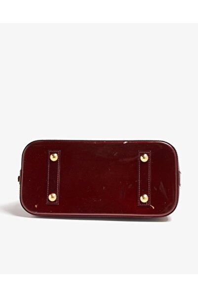 Generic Indian Rose Monogram Vernis Alma BB Bag Maroon Small size.