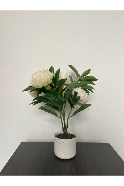 GREEN TOWN بيونى صناعية ابيض 55 سم