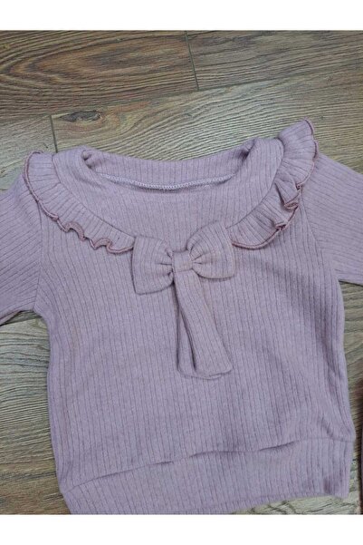 Tosyalı Burak Bebe Cotton Ruffle Tracksuit Bottom Top Girl Children's Double Set