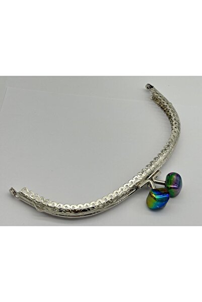 angel çanta aksesuar حقيبة محفظة Angel بيضاوية فضية مقاس 15.5 سم - مشبك بوروس...