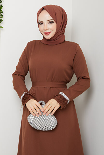 modapark.ist Women's Feather and Stone Detailed Dress