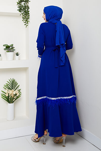 modapark.ist Women's Feather and Stone Detailed Dress