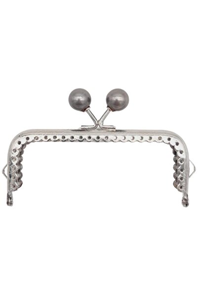 angel çanta aksesuar Angel Çanta Aksesuar 10.5 cm Gümüş Metal Gri Toplu Dikdö...