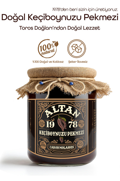 Altan Ev Yapımı Doğal Keçiboynuzu (HARNUP) Pekmezi 530 gr Yoğun Kıvamlı