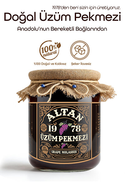 Altan Ev Yapımı Doğal Üzüm Pekmezi 530 gr