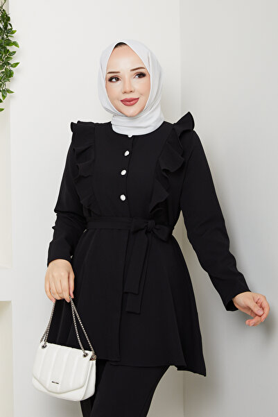 modapark.ist Women's Ruffle Detailed Trousers Suit