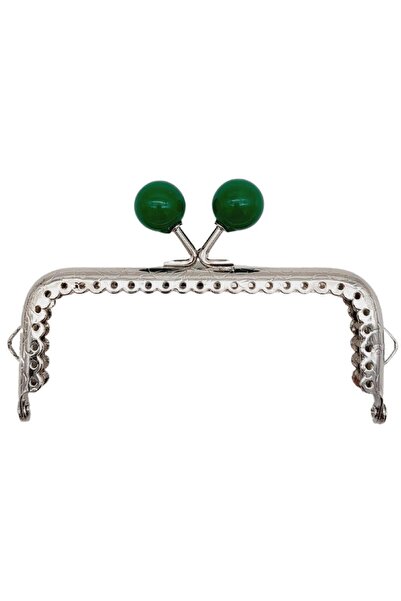 angel çanta aksesuar مشبك محفظة مستطيل أخضر معدني فضي مقاس 10.5 سم من Angel -...