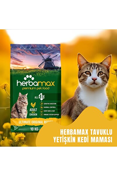 HerbaMax Bağışıklık Sistemi Düzenlemeye Yardımcı Etkili- Tavuklu Yetişkin Ked...