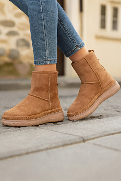 ALBİNİ Γυναικείες μπότες με φερμουάρ από δέρμα Nubuck 26105251K