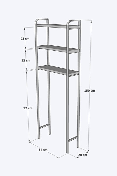 EGEMEV Klozet Üstü Düzenleyici Raf Banyo Düzenleyici Klozet Üstü Raf Banyo Raf Dolap