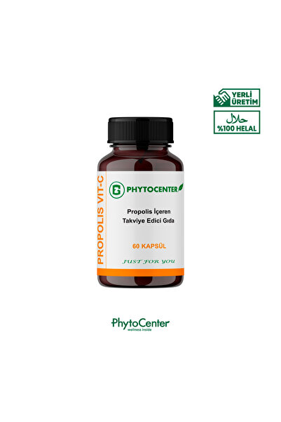 PHYTOCENTER Propolis, Zerdeçal Ve C Vitamini Içeren Takviye Edici Gıda 60 Kapsül