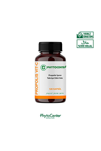 PHYTOCENTER Propolıs Vıt-c Propolis, Zerdeçal Ve C Vitamini Içeren Takviye Edici Gıda 120 Kapsül