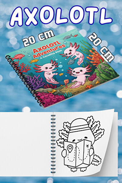 Pink Swan Craft Cozy Axolotls (Aksolotlar) Bold And Easy 20 x 20 Cm Büyük Boy...