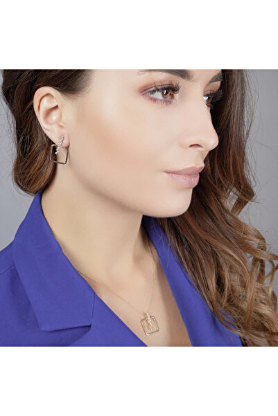 Sandra Ferretti Colier din Aur Galben de 14K cu Forme Geometrice, 3.46g