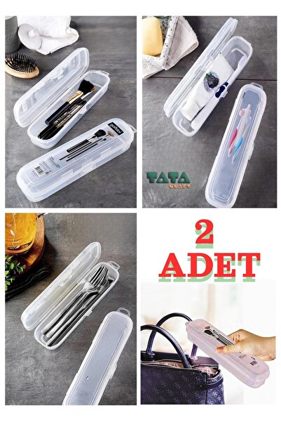 TATA CRAFT * 2Pcs Clear Storage Box Plastic Multi-Purpose Box with Lid