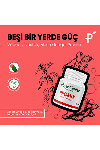 PHYTOCENTER Promıx Propolis Içeren Bitkisel Toz Karışım