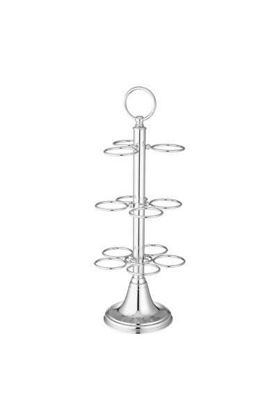 Dania Stainless Steel Gold Arabic Coffee Cup Holder Stand Holds 12 Cups