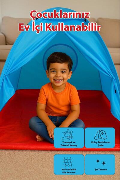DEMPOWER Katlanabilir Çocuk Oyun Çadırı Fil Desenli