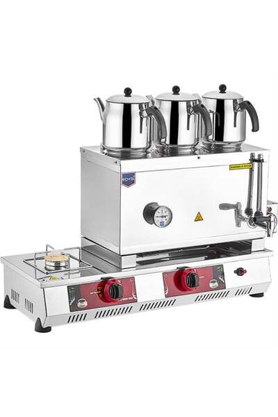 Remta 55 Model 3 Demlikli Doğalgazlı (CE) + Elektrikli Çay Ocağı 34 lt